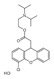 2-[di(propan-2-yl)amino]ethyl 2-(4-chloro-9H-xanthen-9-yl)acetate,hydrochloride结构式