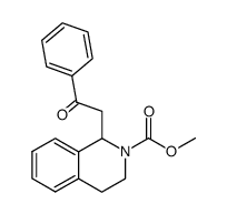 1-(2-Oxo-2-phenyl-ethyl)-3,4-dihydro-1H-isoquinoline-2-carboxylic acid methyl ester结构式