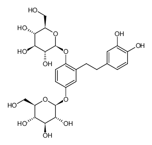 α,β-dihydrostilbene-2,3',4',5-tetrol 2,5-di(β-D-glucopyranoside)结构式