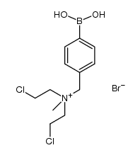 N-(4-boronobenzyl)-2-chloro-N-(2-chloroethyl)-N-methylethanaminium bromide Structure