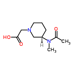 {(3R)-3-[Acetyl(methyl)amino]-1-piperidinyl}acetic acid Structure