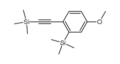 (5-methoxy-2-((trimethylsilyl)ethynyl)phenyl)trimethylsilane结构式