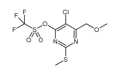 5-chloro-6-(methoxymethyl)-2-(methylsulfanyl)pyrimidin-4-yl trifluoromethanesulfonate Structure