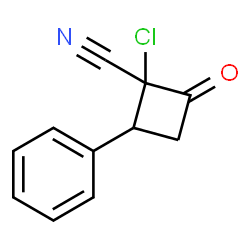 CYCLOBUTANECARBONITRILE, 1-CHLORO-2-OXO-4-PHENYL- Structure