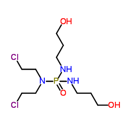 N,N-Bis(2-chloroethyl)-N',N''-bis(3-hydroxypropyl)phosphoric triamide结构式