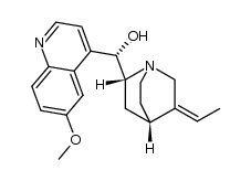 (S)-((2R)-5-ethylidene-1-azabicyclo[2.2.2]oct-2-yl)-(6-methoxy-quinoline-4-yl)-methanol结构式