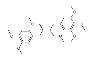 (+/-) 1-(3,4-dimethoxyphenyl)-4-(3,4,5-trimethoxyphenyl) 2,3-dimethoxymethyl butane Structure