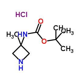 tert-butyl N-(3-methylazetidin-3-yl)carbamate hydrochloride Structure