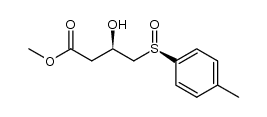 (R)-methyl 3-hydroxy-4-((R)-p-tolylsulfinyl)butanoate Structure