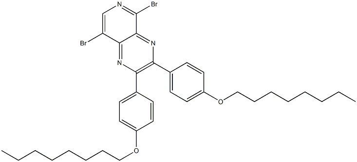 5,8-dibromo-2,3-bis(4-(octyloxy)phenyl)pyrido[3,4-b]pyrazine Structure