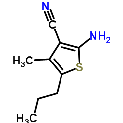 2-Amino-4-methyl-5-propyl-3-thiophenecarbonitrile结构式