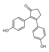 2,3-bis(4-hydroxyphenyl)cyclopent-2-en-1-one结构式