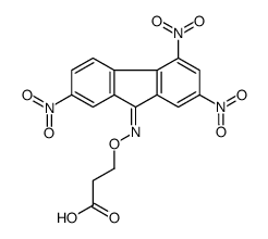 3-[(2,4,7-trinitrofluoren-9-ylidene)amino]oxypropanoic acid结构式