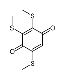 2,3,5-tris(methylsulfanyl)cyclohexa-2,5-diene-1,4-dione结构式