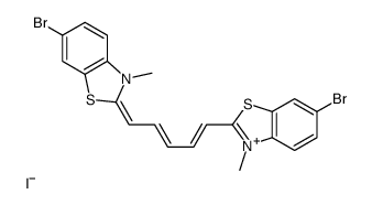 (2E)-6-bromo-2-[(2E,4E)-5-(6-bromo-3-methyl-1,3-benzothiazol-3-ium-2-yl)penta-2,4-dienylidene]-3-methyl-1,3-benzothiazole,iodide Structure