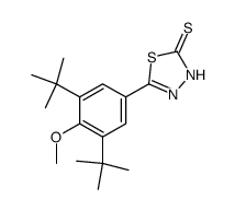 5-<3,5-bis(1,1-dimethylethyl)-4-methoxyphenyl>-1,3,4-thiazole-2(3H)-thione结构式