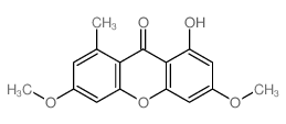 9H-Xanthen-9-one,1-hydroxy-3,6-dimethoxy-8-methyl- Structure