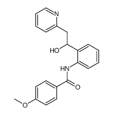 4-methoxy-N-(2-(1-hydroxy-2-(2-pyridinyl)ethyl)phenyl)benzamide结构式