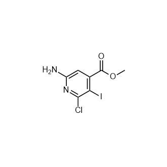 Methyl 6-amino-2-chloro-3-iodoisonicotinate structure