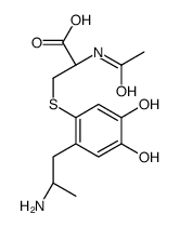 (2R)-2-acetamido-3-[2-(2-aminopropyl)-4,5-dihydroxyphenyl]sulfanylpropanoic acid结构式