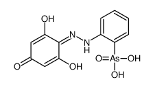 [2-[2-(2,6-dihydroxy-4-oxocyclohexa-2,5-dien-1-ylidene)hydrazinyl]phenyl]arsonic acid结构式