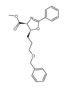 methyl (4S,5S)-5-(3-benzyloxypropyl)-2-phenyl-Δ2-oxazoline-4-carboxylate Structure