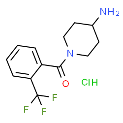 (4-Aminopiperidin-1-yl)[2-(trifluoromethyl)phenyl]methanone hydrochloride结构式