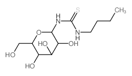 1-butyl-3-[3,4,5-trihydroxy-6-(hydroxymethyl)oxan-2-yl]thiourea结构式