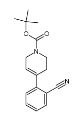 4-(2-氰基苯基)-5,6-二氢吡啶-1(2H)-羧酸叔丁酯结构式
