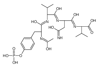 (2S)-2-[[(2S)-2-[[(2S)-2-[[(2S)-2-acetamido-3-(4-phosphonooxyphenyl)propanoyl]amino]-3-methylbutanoyl]amino]-4-amino-4-oxobutanoyl]amino]-3-methylbutanoic acid结构式