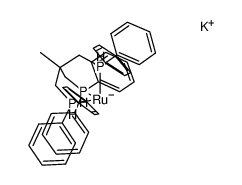 K[(MeC(CH2PPh2)3)Ru(H)3] Structure