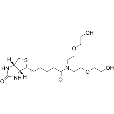 N-(Biotin)-N-bis(PEG1-alcohol)结构式