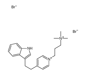 3-[4-[2-(1H-indol-3-yl)ethyl]pyridin-1-ium-1-yl]propyl-trimethylazanium,dibromide Structure