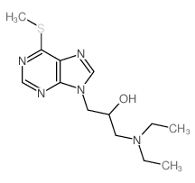 1-diethylamino-3-(6-methylsulfanylpurin-9-yl)propan-2-ol结构式