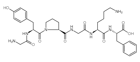 GLY-TYR-PRO-GLY-LYS-PHE结构式