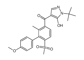 1-(1,1-dimethylethyl)-5-hydroxy-4-(3-(4-(methoxy)phenyl)-2-methyl-4-(methylsulfonyl)benzoyl)pyrazole结构式