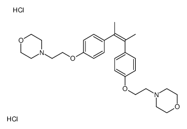 4-[2-[4-[(E)-3-[4-(2-morpholin-4-ylethoxy)phenyl]but-2-en-2-yl]phenoxy]ethyl]morpholine,dihydrochloride结构式