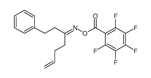 1-phenyl-6-hepten-3-one O-pentafluorobenzoyloxime Structure