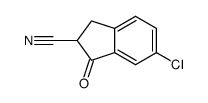 6-CHLORO-2,3-DIHYDRO-1-OXO-1H-INDENE-2-CARBONITRILE Structure