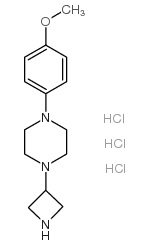 1-(azetidin-3-yl)-4-(4-methoxyphenyl)piperazine,trihydrochloride Structure