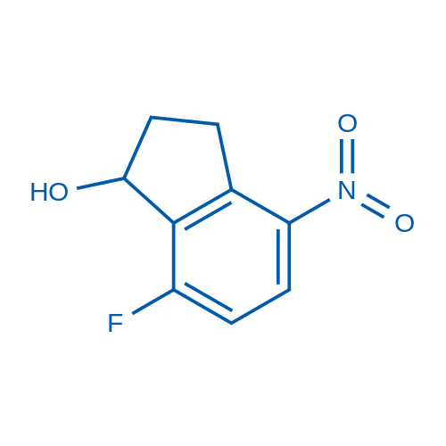 7-氟-4-硝基-2,3-二氢-1H-茚-1-醇结构式