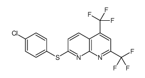 1,8-Naphthyridine,7-[(4-chlorophenyl)thio]-2,4-bis(trifluoromethyl)-(9CI)结构式