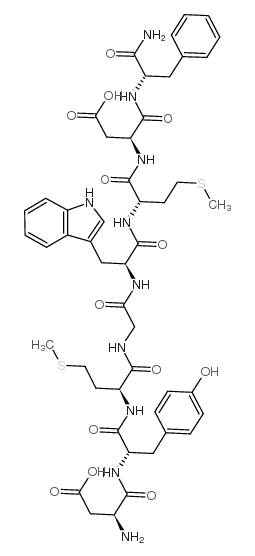 ASP-TYR-MET-GLY-TRP-MET-ASP-PHE-NH2结构式