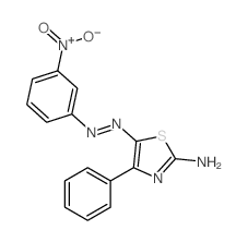 2-Thiazolamine,5-[2-(3-nitrophenyl)diazenyl]-4-phenyl- Structure