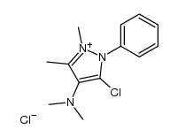 3-chloro-4-dimethylamino-1,5-dimethyl-2-phenyl-pyrazolium, chloride Structure