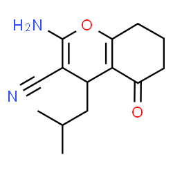 2-Amino-4-isobutyl-5-oxo-5,6,7,8-tetrahydro-4H-chromene-3-carbonitrile Structure