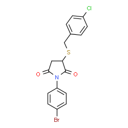 1-(4-BROMOPHENYL)-3-[(4-CHLOROBENZYL)SULFANYL]DIHYDRO-1H-PYRROLE-2,5-DIONE structure