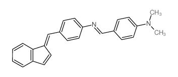 Benzenamine,4-[[[4-(1H-inden-1-ylidenemethyl)phenyl]imino]methyl]-N,N-dimethyl- structure