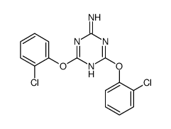 4,6-bis(2-chlorophenoxy)-1,3,5-triazin-2-amine Structure