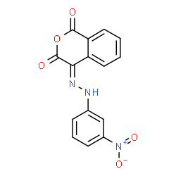 1H-ISOCHROMENE-1,3,4-TRIONE 4-[N-(3-NITROPHENYL)HYDRAZONE]结构式